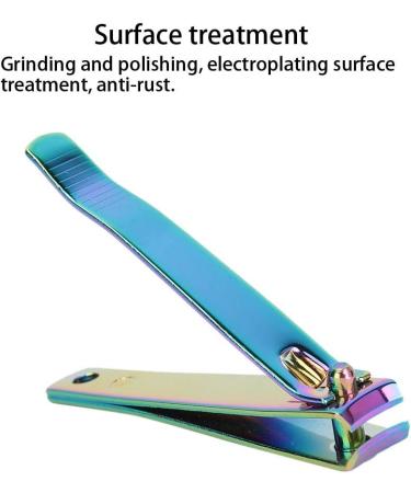 Plated Nail Clipper Carbon Steel Gradient Color Fashionable Nail Trimmer Cutter Manicure Pedicure Tool Large Nail Clipper - Buy Online on GoSupps.com