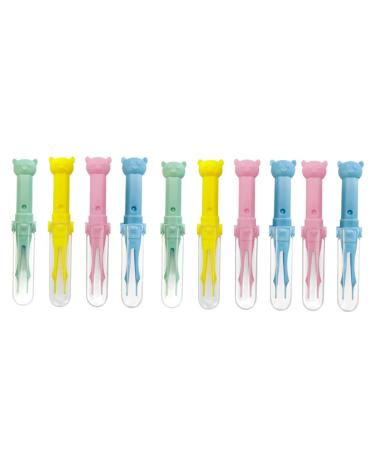 KALLORY 10pcs Booger Clip Ear Cleaning Tools Nursing Brush Cleaner Ear Wax Removal Tool Infant Nose Tweezers Round Baby Booger Clip Booger Cleaning Clip Nose Cleaning Tweezer Baby Abs