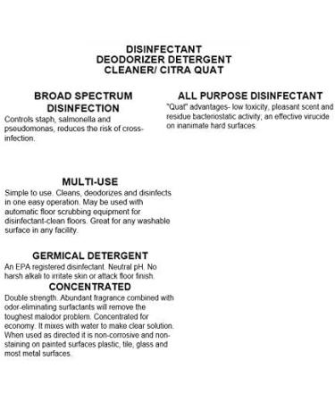 CITRA-Quat Hospital-Grade Disinfectant Cleaner | Concentrated & Effective | International Shipping Available - Buy Online on GoSupps.com