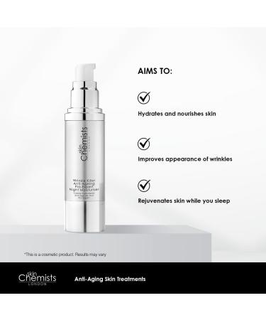 skinChemists Wrinkle Killer Anti-Ageing Pro-Expert Night Moisturiser 50ml | Targets Fine Lines and Wrinkles - Hydrating Blend for Overnight Skin Rejuvenation - Buy Online on GoSupps.com