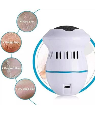 Electric Callus Remover with Built-in Vacuum & Dual Speed - USB Rechargeable Grinder for Feet, White - Buy Online on GoSupps.com