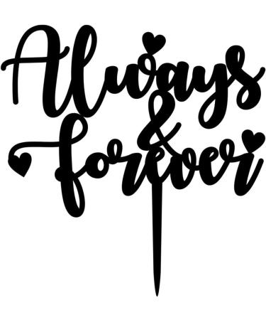 Always and Forever Torten & Wedding Cake Attachment | Best Wedding Accessories | Acrylic Black Design - Buy Online on GoSupps.com