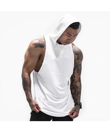 Muscle Killer 3-Pack Men's Workout Hooded Tank Tops - Sleeveless Gym Hoodies - Black/Gray/White - Size Medium - Buy Online on GoSupps.com
