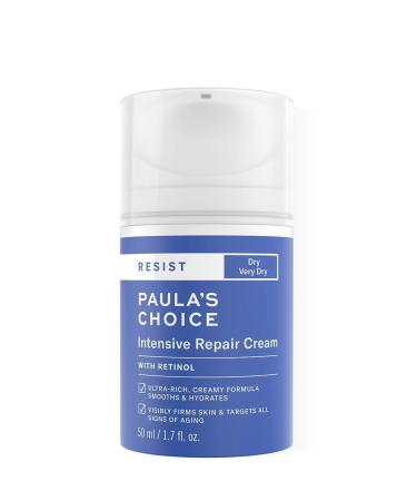 Paula's Choice RESIST Anti Aging Intensive Repair Night Cream - Facial Moisturizer Eliminates Dark Spots and Reduces Redness - with Jojoba Oil - Dry Skin - 50 ml