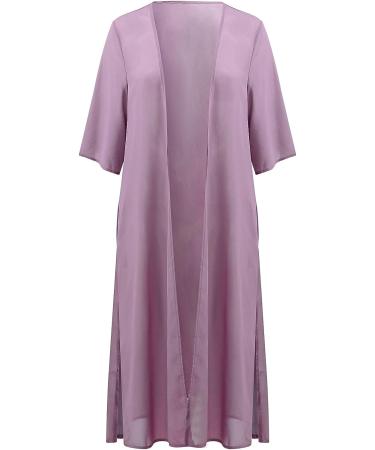 Bohemian Vacation Dresses for Women, High Waist T-Shirt Style - Trendy Purple 4X-Large - Buy Online on GoSupps.com