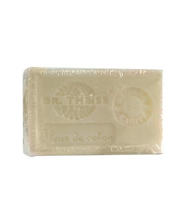Dr Theiss - Marseille Soap Fleur de Coton - Soap Bar with Organic Shea Butter and Organic Olive Oil - Authentic Marseille Soap - 125gr