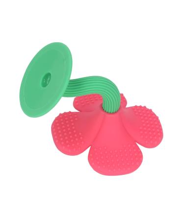 Baby Teething Toy - Silicone Flower Shape Chew Toy & Pacifier for 0-6 Months - Washable Peony Red - Buy Online on GoSupps.com