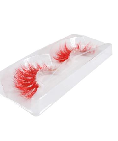 Shop 3 Pairs Long Thick Red False Eyelashes for Halloween Costume & Party Makeup - International Shipping Available - Buy Online on GoSupps.com