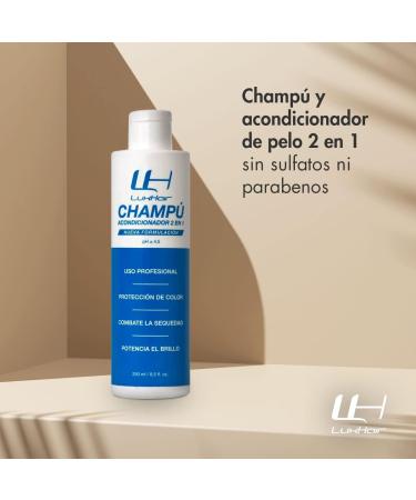 LuxHair Shampoo and Conditioner for Natural and Synthetic Hair. Color Protector for Natural Hair or Hairpieces (Brown and Black) | 250 ml | - Buy Online on GoSupps.com
