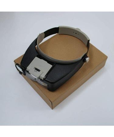 Lightweight Magnifying Glass Head-Mounted Magnifying Glass with 4 Groups of Adjustable Lenses with Led Lights for Reading Newspaper Watch Repair/1Cps Lofty Ambition