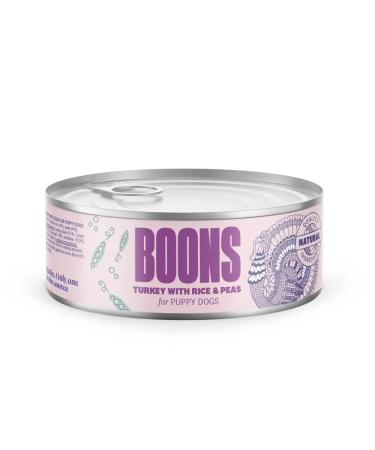 BOONS Puppy dog Turkey rice peas 10X 185GR can