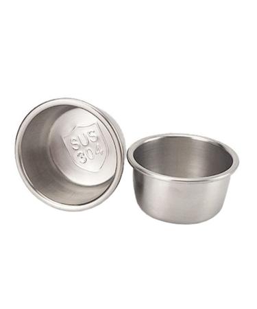 OUNONA 8 Pcs Steak Sauce Cups Ketchup Ramekin Dipping Sauce Cup Condiment Dish Condiment Cups Indoor BBQ Sauce Dish Soy Sauce Container Serving Dishes Stainless Steel Seasoning Set 5.5X5.5CMx4pcs Silverx4pcs