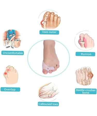 Foot Care Kit: Toe Separators, Gel Sleeves, Alignment Socks & Straightener for Hammer Toes, Bunions & Overlapping Toes - Buy Online on GoSupps.com