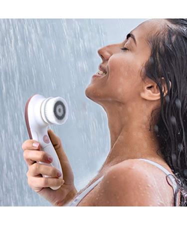 Fancii Waterproof Facial Cleansing Spin Brush Set - 3 Exfoliating Heads for Gentle Exfoliation and Deep Scrubbing - Complete Face Spa System (Blush) - Buy Online on GoSupps.com