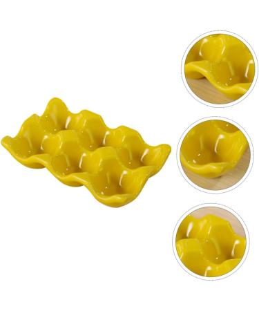 Angoily 1pc Egg Tray Egg Display Tray Red Egg Holder Egg Holder for Refrigerator Mustard Household Ceramics - Buy Online on GoSupps.com