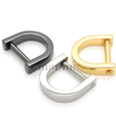 CRAFTMEMORE 5/8 Inch (Inside Width) D-Rings with Closing Screw Shackle Key Holder Horseshoe U Shape Dee Ring DIY Leather Craft Purse Replacement 4 pcs (Gold) - Buy Online on GoSupps.com