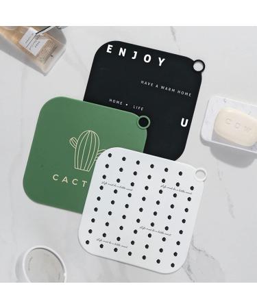 Bathroom Floor Drain Cover Silicone Drain Stopper Kitchen Sink Deodorant Sealing Plug Square Flat Suction Cover Silicone Floor Drain Cover Shower Hair Catcher Replacement White Dots - Buy Online on GoSupps.com
