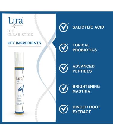 Lira Clinical Ice Clear Stick - On-the-Go Acne Spot Treatment with Salicylic Acid & Collagen Peptides - 0.5 fl oz - Buy Online on GoSupps.com