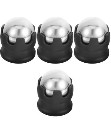 Besportble 4 pieces Massage device with ice rolls Metal Metal Manual roller massager Hand massage ball Cryospheric rolling muscle massage ball Exercise roller Body Plastic metal ball
