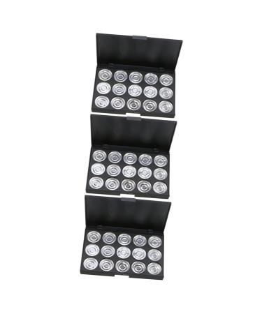 WOONEKY 3pcs 15 Empty Cosmetic Travel Makeup Case Empty Eyeshadow Palette Estuche De Maquillaje Silver