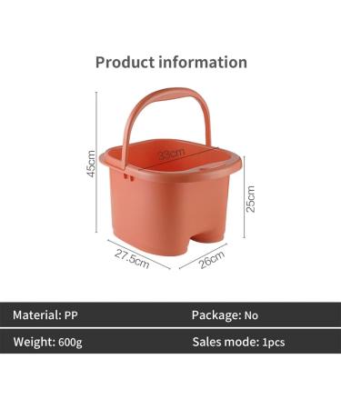 MASONK Home Plastic Bucket Foot Bath Bucket Bathroom Foot Tub Wash Basin Laundry Buckets Portable (Color : A Size (D Lofty Ambition B As the picture shows - Buy Online on GoSupps.com