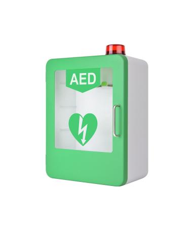 Qianmei AED cabinet wall-mounted AED defibrillator storage cabinet cardiac defibrillation alarm box adjustable partition for the emergency at home in the office and in the nursing home