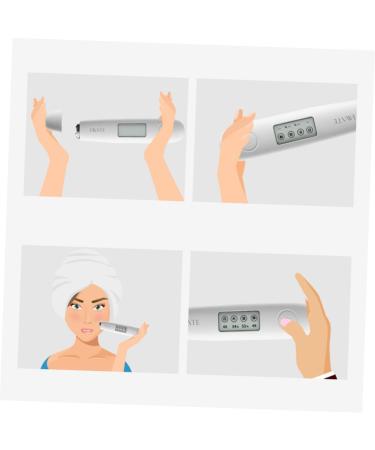 HAPINARY 1pc Skin Tester Facial for Women High Frequency Cosmetic Instrument Lcd Digital Skin Tester Skin Analyzer Monitor Face Care Tester Sensor White Travel Precision - Buy Online on GoSupps.com