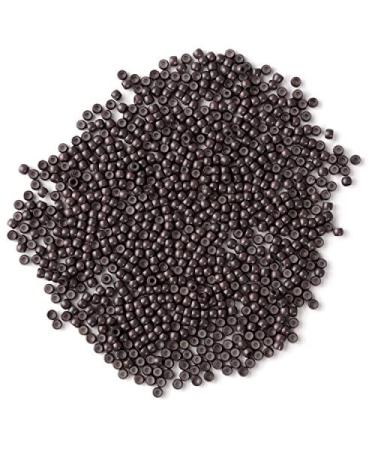 Vlasy Silicone Lined Nano Rings Beads for Nano Tip Hair Extensions Micro Nano Beads (600pcs Brown) 600 Count(Pack of 1) Brown