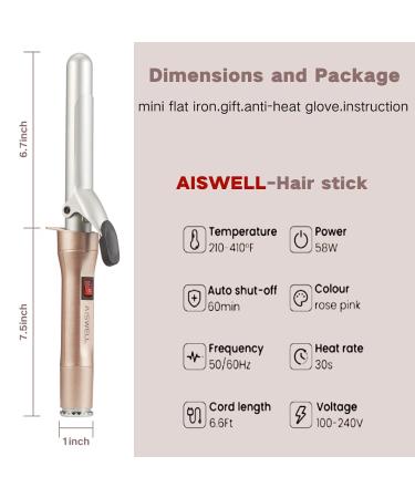 Head Curlipops Clamp Free Ceramic Curling Wand Rose Gold | Best for Effortless Curls | International Shipping Available - Buy Online on GoSupps.com