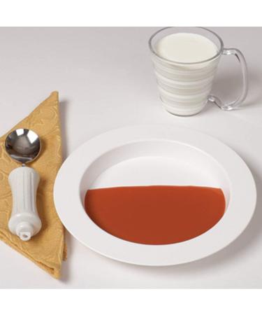 SP Ableware Ergo Plate with High Wall  Wide Rims and Sloped Base - White  9-3/4 Inch Diameter (745330001) - Buy Online on GoSupps.com