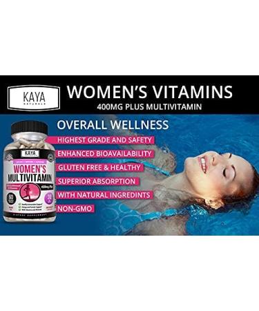 Kaya Naturals Women's Multivitamin - Antioxidant & Immune Support - Energy Boost - 60 Count - Buy Online on GoSupps.com