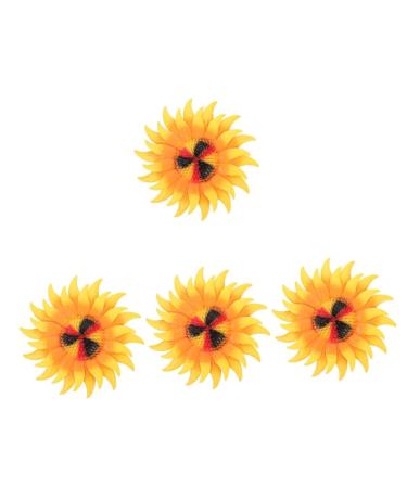 Alipis 4pcs Wrought Iron Sunflower Hanging Emblems Tote Bags for Women Sunflower Wall Ornament Indoor Plant 30x30cmx4pcs Yellowx4pcs