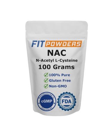 FitPowders N-Acetyl L-Cysteine (NAC) Powder - Scoop Included (100 Gram)