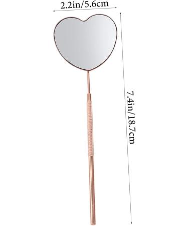 Ipetboom Eyelash Inspection Mirror Inspection Mirror for Lash Mirror Handheld Lash Mirror for Lash Tech Makeup Mirrors Lash Inspection Mirror Portable Stainless Steel Extend Heart-Shaped 18.7x5.6x0.8cm - Buy Online on GoSupps.com