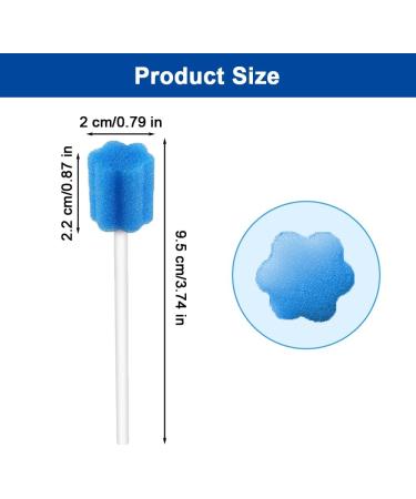 80 Pieces Portable Oral Sponge - Disposable Sterile Cotton Swabs for Kids & Adults | One-Way Oral Care Mouthpieces - Blue - Buy Online on GoSupps.com