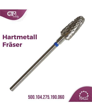 KMIZ Professional Hard Metal Milling Cutter Bit for Gel & Acrylic Nails - Blue Ring 500.104.275.190 - Ideal for Manicure & Pedicure - Buy Online on GoSupps.com