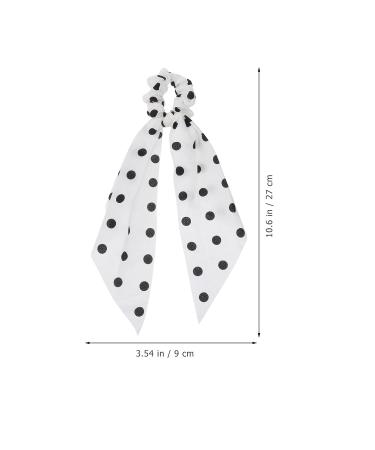 LEORX Polka Dot Hair Scrunchies - 3pcs Vintage Chiffon Scarf Ties for Women and Girls - Buy Online on GoSupps.com