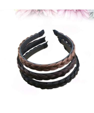 Lurrose 3 Pcs Synthetic Hair Braided Headbands - Women's Hair Accessories - Buy Online on GoSupps.com