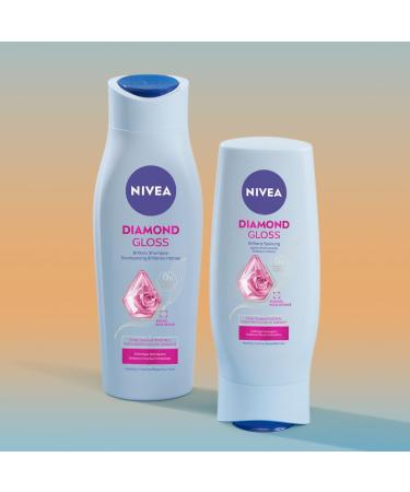 Nivea Diamond Gloss Conditioner | Nourishing Hair Care with Diamond Particles & Rose Oil | 200ml - Intensive Shine & Radiance - Buy Online on GoSupps.com