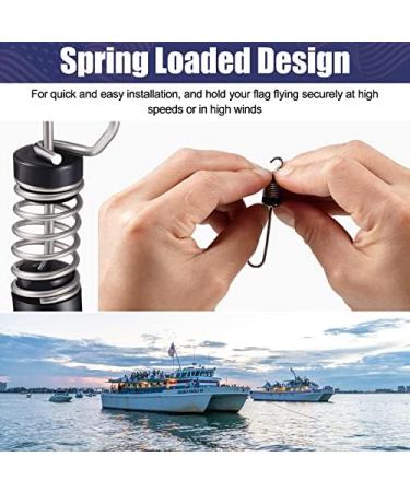 Stainless Steel Marine Boat Flag Clips - Moxweyeni Fishing Flag Clips for Halyards, Outrigger Lines, Antennas, and More - Buy Online on GoSupps.com