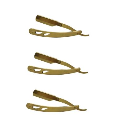 Minkissy 3st men's razor for the face razor for men razor holder Razor Halter manual razor manual manual manual handbook beard eyebrow trimmer man goldenx3stk 14x2.1cmx3pcs