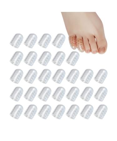 Silicone Anti-Friction Toe Protector 2023 New Silicone Breathable Toe Covers Separate Toes Silicone Anti-Friction Little Toe Caps Covers for Separate Toes Blisters and Pain Relief (30 Pcs)