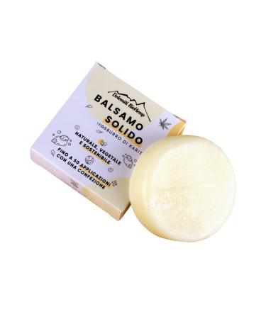 Dolomiti Bio Hemp Dolomites BioHemp Solid Balm with Hemp and Shea Butter - Moisturizing and Nourishing for Soft and Shiny Hair - 100% Natural - Made in Trentino - 60g