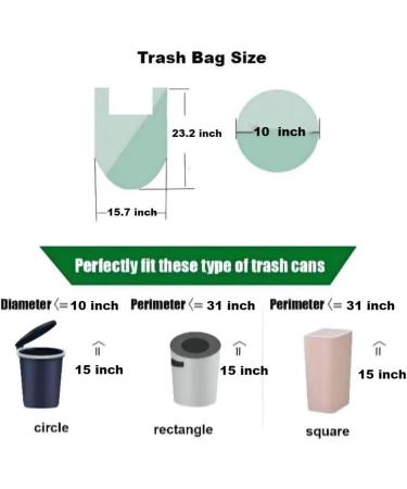 180 Count Compostable Garbage Bags 8L with Handle | Aurmoo Organic Waste Bags for Kitchen & Office | 100% Compostable Food Waste Bags (40x59cm Green) - Buy Online on GoSupps.com