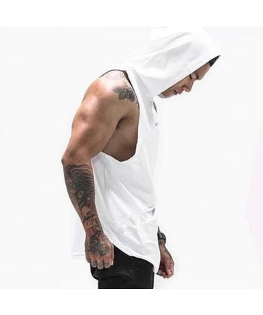 Muscle Killer 3-Pack Men's Workout Hooded Tank Tops - Sleeveless Gym Hoodies - Black/Gray/White - Size Medium - Buy Online on GoSupps.com