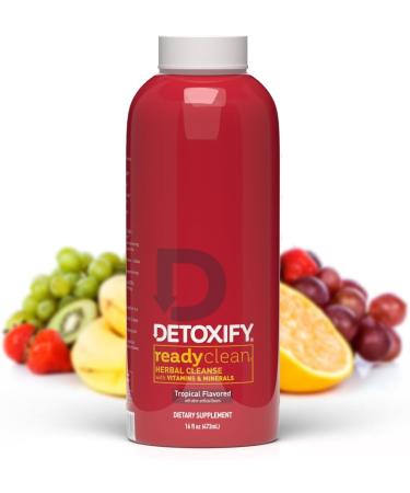 Detoxify Ready Clean Herbal Cleanse Tropical 16 oz Professionally Formulated Herbal Detox Drink Enhanced with Milk Thistle Seed Extract & Burdock Root Extract Plus Sticker. 1.0 Servings (Pack of 1) - Buy Online on GoSupps.com