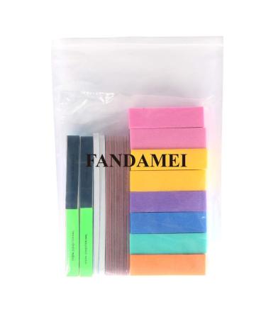 FANDAMEI 20PCS Professional Manicure Tools Kit | Nail Files & Buffers Set with Rectangular Nail Buffer Block and 100/180 Grit Nail File | 7 Way Nail File & Nail Polishing Buffer | Nail Care Tool in Black - Buy Online on GoSupps.com