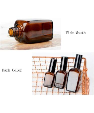 Vasana 3 Amber Glass Spray Bottles - 50ml Travel Bottles for Essential Oils with Fine Fog & Anti-Dust Cap | Premium Quality - Buy Online on GoSupps.com