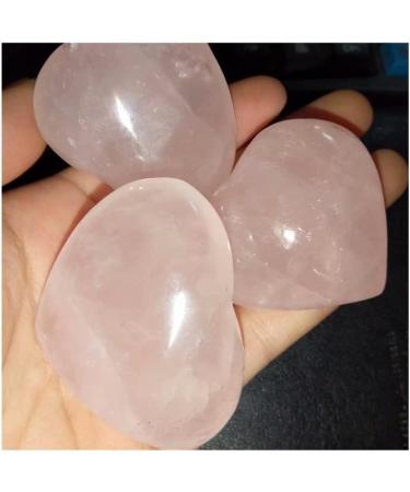 Crystal Rough Crystal Pack of 3 45-50 mm Natural Pink Quartz Crystals and Stone Carved Rose Hearts Suitable for Home Decoration Suitable for Home Office Decoration - Buy Online on GoSupps.com