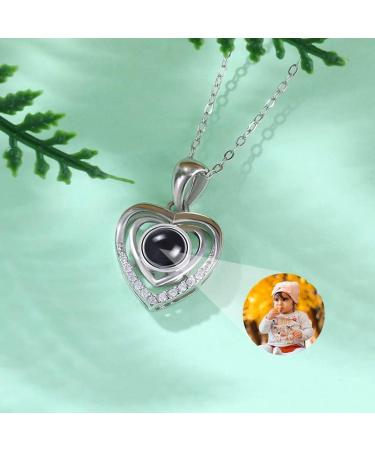 Personalized Photo Projection Heart Chain - Unique Remembrance Gift for Women & Girls - Buy Online on GoSupps.com